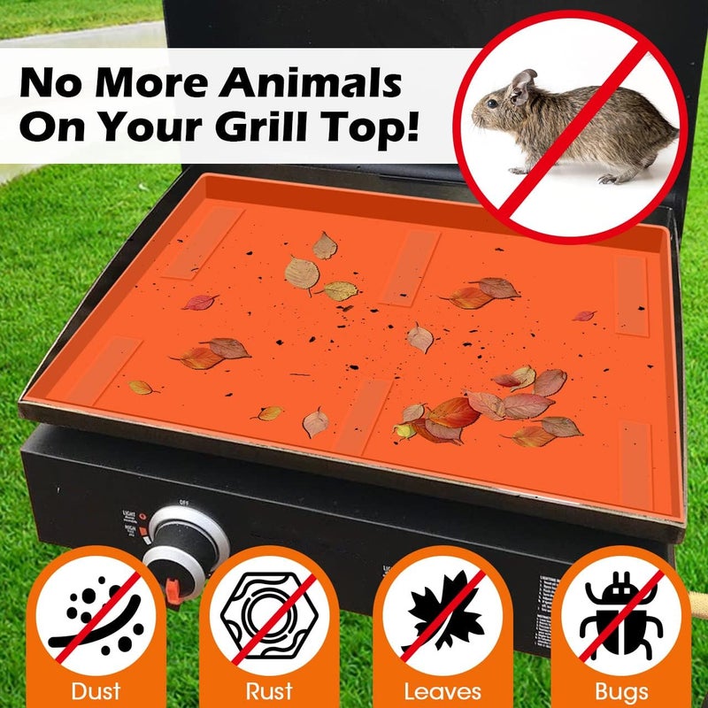 Hydream 22" Griddle Mat Silicone for Blackstone, Magnetic Protective Cover Mats Blackstone Griddle Top Covers Protector Outdoor-Orange - Image 4